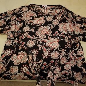 Floral Pattern kimono-like top
